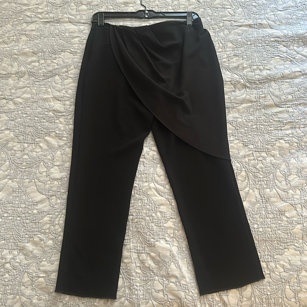 Haute hippie  black dress pants with sheer side skirt  size 6